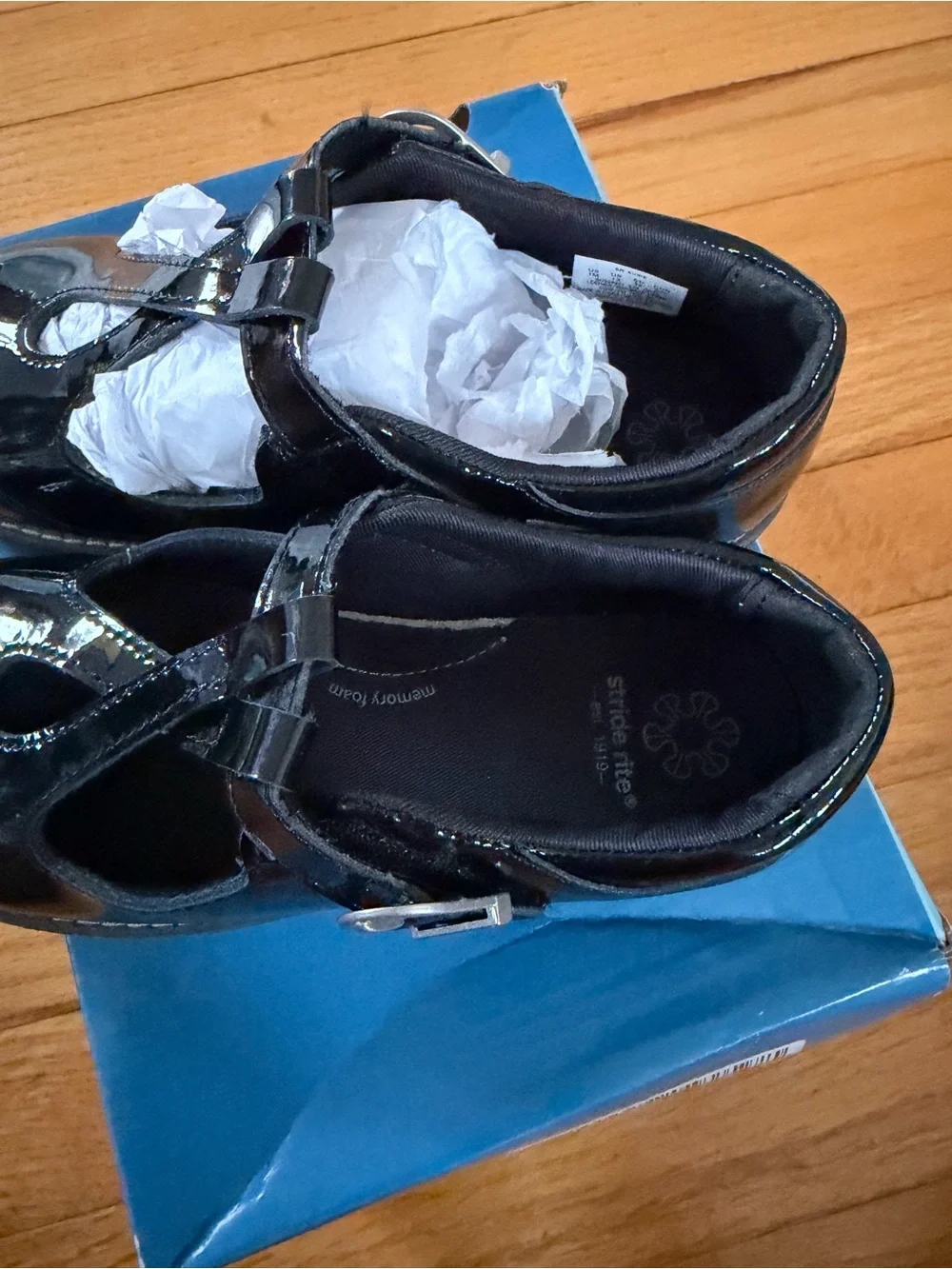 Stride Rite Girls' Black Patent Mary Jane with Buckle